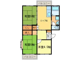 サンモール吉田【1階】の間取り