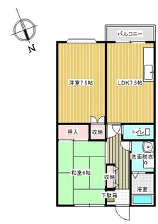 カーサ戸井【2階】の間取り