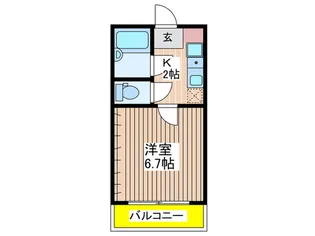 コーポ溝手【4階】の間取り