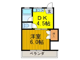 西村ハイツ I【2階】の間取り