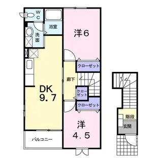 プラティーク【2階】の間取り