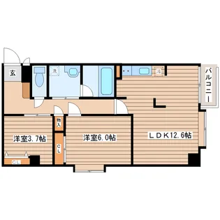 フロラシオン【2階】の間取り