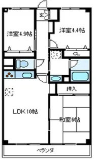 センチュリー新町【3階】の間取り