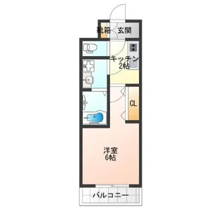 レオンコンフォート難波クレア【4階】の間取り