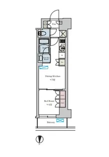 Brillia ist 池尻大橋【5階】の間取り