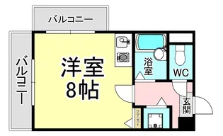 アベニュー医大前【4階】の間取り