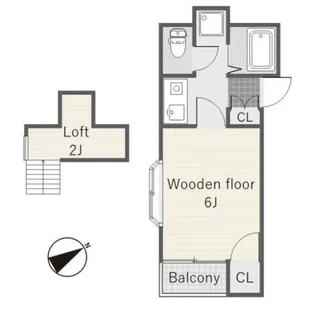 レフレス唐津【2階】の間取り