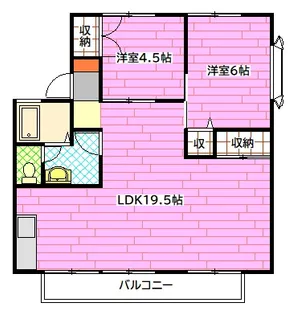 セジュール下桶B【1階】の間取り