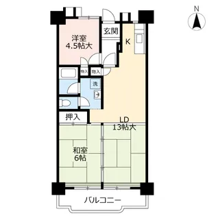 UR紅梅【2階】の間取り