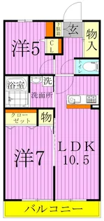 ユネックスパレス【2階】の間取り