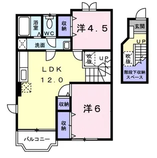 メゾンドソレイユ B【2階】の間取り