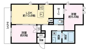 領家ヒルサイドコート【1階】の間取り