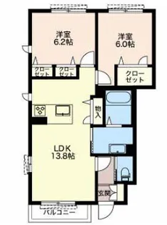 シャーメゾン高岡【1階】の間取り