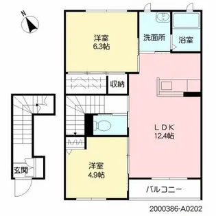 メゾン・ド・フレール【1階】の間取り