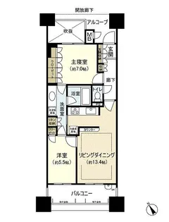 パークホームズ定禅寺通【6階】の間取り