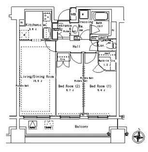 パークアクシス御茶ノ水ステージ【9階】の間取り