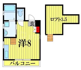 メゾン・ド・ルクプル【2階】の間取り