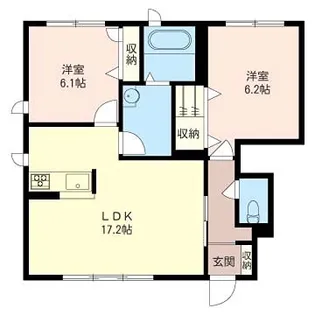 ボーテヴィラージュII番館【1階】の間取り