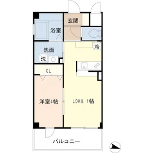 グローリア輝【3階】の間取り