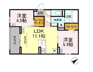 アルスフィルド相模原【1階】の間取り