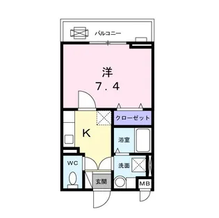 ティープラント朝日【2階】の間取り
