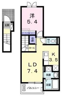 ライトスプリングB棟【2階】の間取り