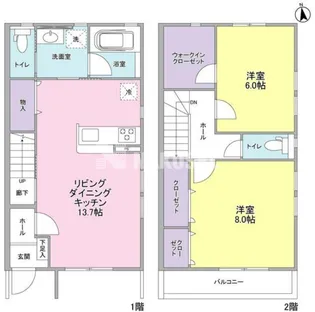グリンデル深沢【2階】の間取り