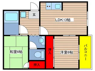 ヴァンベール天白【2階】の間取り