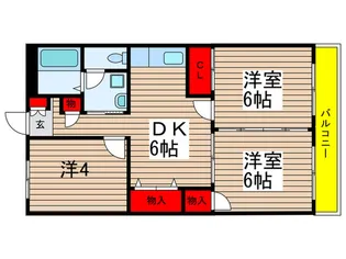 ヴィバンオオド千葉【5階】の間取り