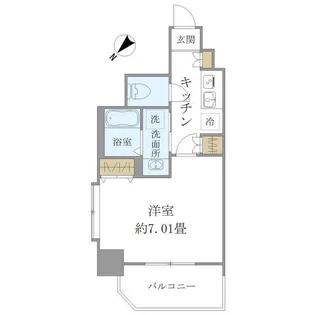 ALZA京町堀【7階】の間取り