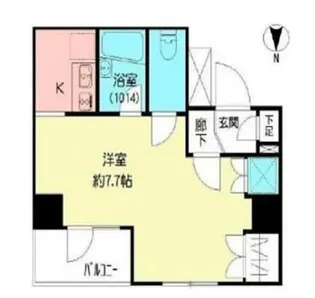 プレールドゥーク新宿曙橋【2階】の間取り