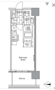 パークハビオ芝浦【11階】の間取り