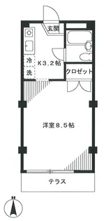Laluz太子堂【1階】の間取り