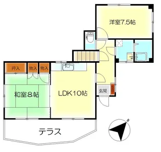 白島アパート【1階】の間取り