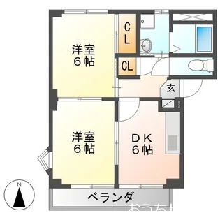 サン・フロンティアII【2階】の間取り