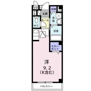 グラス リバー【1階】の間取り