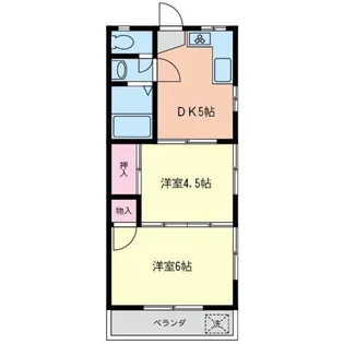ハイツ リバーサイドI【2階】の間取り