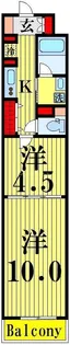 ロイヤルパークスシーサー【8階】の間取り