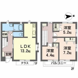 ディアコート・K【1階】の間取り