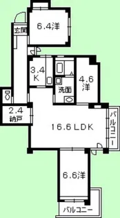 牛田ハイム【5階】の間取り