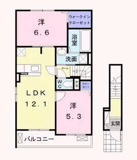 バグースシロガネ【2階】の間取り