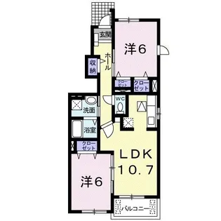 パレ・ソレイユ【1階】の間取り