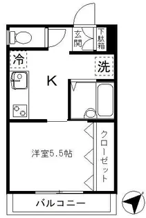 フローレンス中野【1階】の間取り