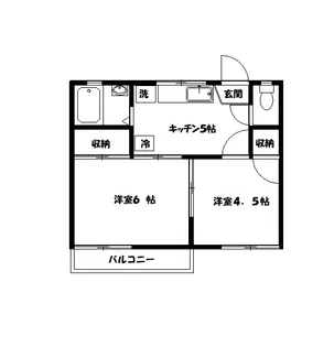 ハイツフローネ【2階】の間取り