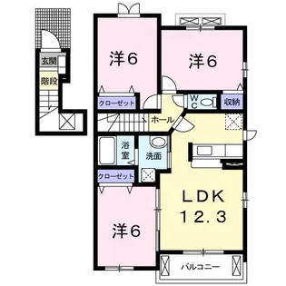 ヴィオラ壱番館A【2階】の間取り