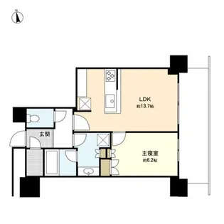 ザ・レジデンス一番町【13階】の間取り