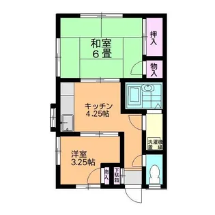 ハイツ汲沢【1階】の間取り