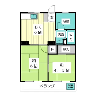 ビューハイツKI【1階】の間取り