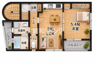 ASK岩屋【3階】の間取り