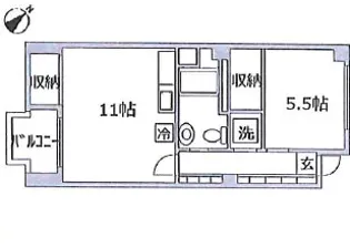 代々木フラワーマンション【3階】の間取り